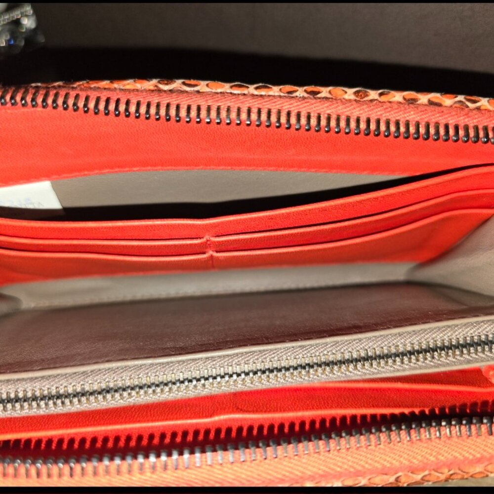 Euc Authentic Bottega Veneta Python Zippy Wallet - image 7